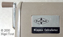 Label on Nippon Calculator HL-21