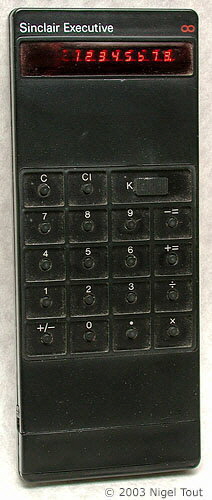 Sinclair executive calculator